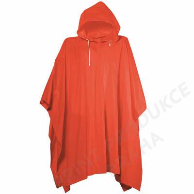 Pláštěnka poncho, červená