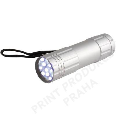 LED svítilna, stříbrná