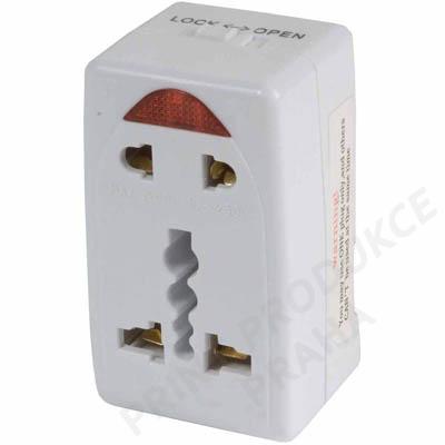 Cestovní adapter, bílý