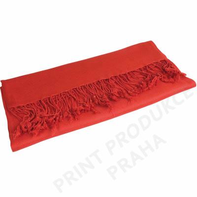 Pashmina unisex, červená
