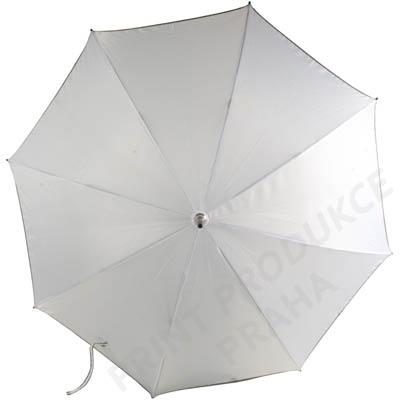 Deštník s LED svítilnou v rukojeti, bílý