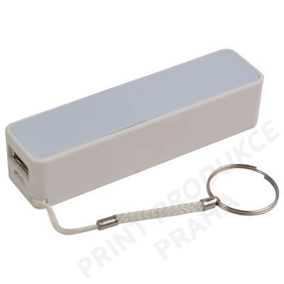 Záložní zdroj na mobil - powerbank, bílá