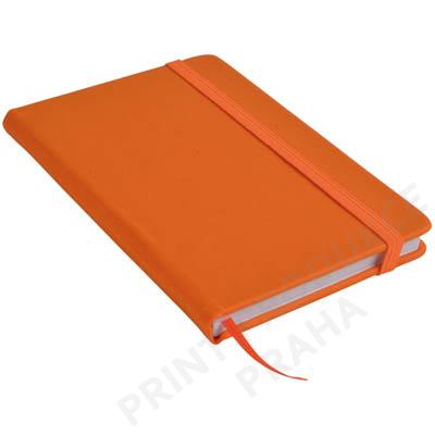 Zápisník s gumičkou, oranžová