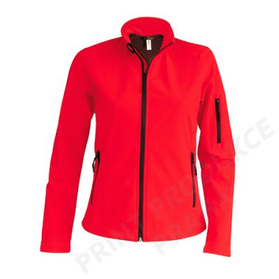 dámská softshellová bunda zn. KARIBAN, 95% polyester, 5% elastan, 300 gr., vodní sloupec 8000 mm, prodyšnost 3000 g/m2 EVKA