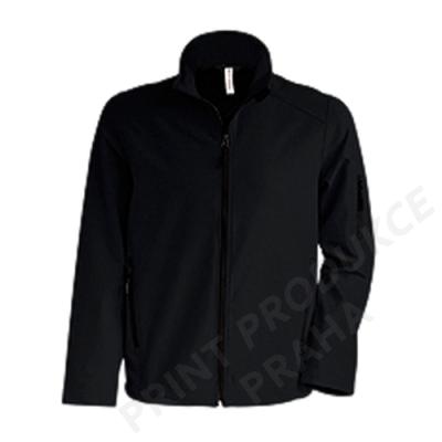 pánská softshellová bunda zn. KARIBAN, 95% polyester, 5% elastan, 300 gr., vodní sloupec 8000 mm, prodyšnost 3000 g/m2 ADAM