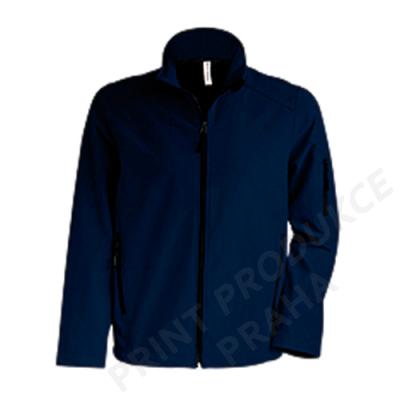 pánská softshellová bunda zn. KARIBAN, 95% polyester, 5% elastan, 300 gr., vodní sloupec 8000 mm, prodyšnost 3000 g/m2 ADAM