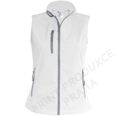 dámská softshellová vesta zn. KARIBAN, 95% polyester, 5% elastan, vodní sloupec 8000 mm, prodyšnost 3000 g/m2 GOULI