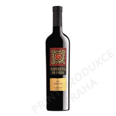 chilské červené víno Merlot - Espiritu de Chile MERLOT