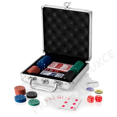 sada na poker v kovovém kufříku POKER