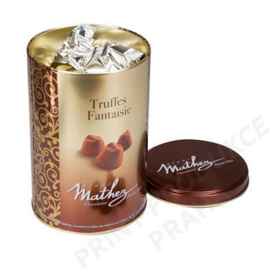 čokoládové lanýže v plechové krabičce TRUFFES